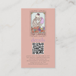 Uppgifter om gotiic Tarot Card QR Bröllop Tilläggskort