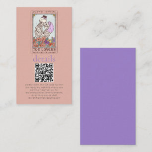 Uppgifter om gotiic Tarot Card QR Bröllop Tilläggskort