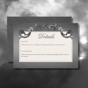 Uppgifter om gotisk Mörk Skeletons & Ro Heart Tilläggskort