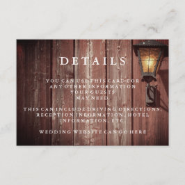 Uppgifter om Guest Land Red Barn Bröllop Tilläggskort