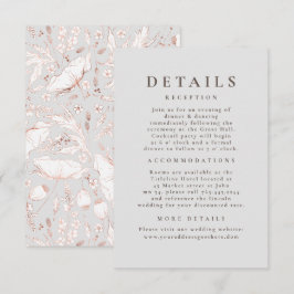 Uppgifter om handritade Wildblommor Mönster Bröllo Tilläggskort