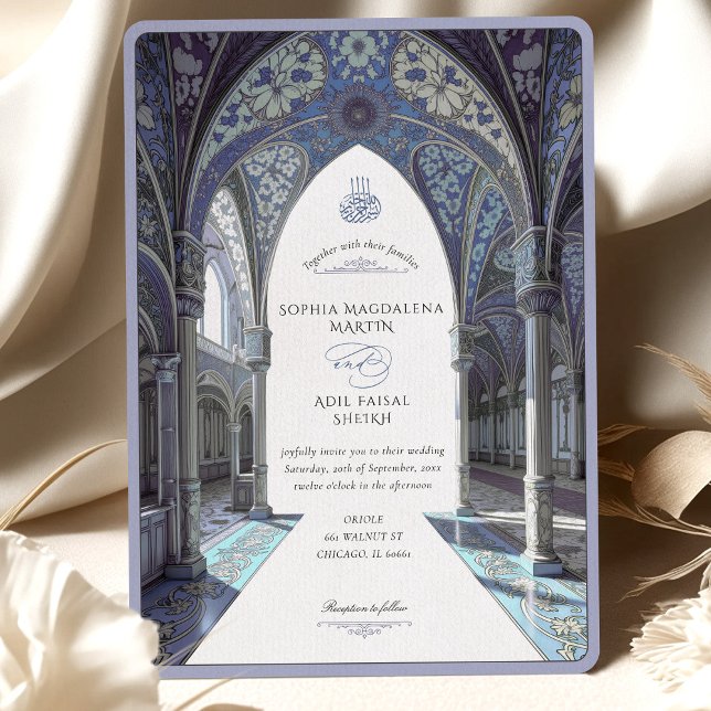 Uppgifter om Luxurij Islamic Bröllop Blue Mosque Inbjudningar (Skapare uppladdad)
