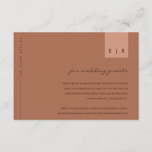 UPPGIFTER OM MINIMAL RUST ORANGE TYPOGRAFI BRÖLLOP TILLÄGGSKORT