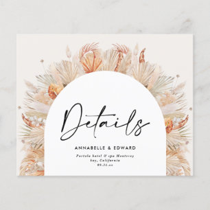 Uppgifter om naturlig botanisk elegant pampas bröl
