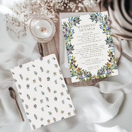 Uppgifter om Olive grenar Italiana Tuscan boho brö Tilläggskort