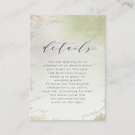 Uppgifter om Ombre Vår Grönt Gold Foil Frost Bröll Tilläggskort