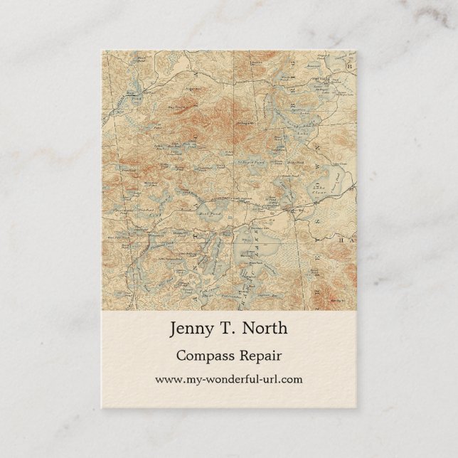 Uppgifter om området Saint Regis Canoe i Adirondac Visitkort (Framsida)