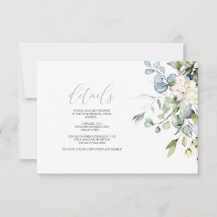 UPPGIFTER OM PixDezines Elegant Blue Gum Eucalyptu Inbjudningar