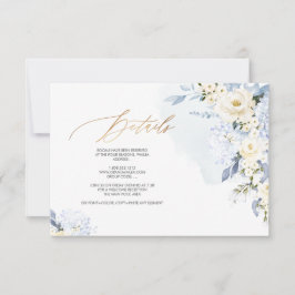 UPPGIFTER OM PixDezines H2 Blue Hydrangeas Cream R Inbjudningar