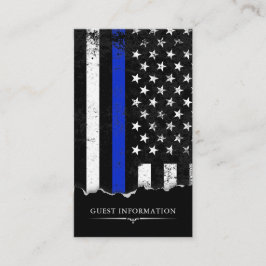 Uppgifter om polisstationen Stil American Flagga P Tilläggskort