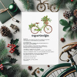Uppgifter om Retro Holly och Ivy Bicycle Bröllop G Tilläggskort<br><div class="desc">Ge dina gäster viktig information i stil med hjälp av detta retroinspirerade visitkort för gästinformation, med en vintage-cykel basket som är försedd med julklapp, vivel och gräs. Perfekt för en helgdag eller jul-bröllop fångar den här designen säsongens charm med dess nostalgiska estetik. Den visuella illustrationen tillför en fin pekpenna och...</div>