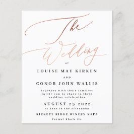 Uppgifter om Ro Guld på Bröllop Flygblad