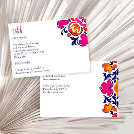 Uppgifter om rosa orange blå mexikanska plattor br tilläggskort