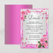 Uppgifter om rosa ros och pärldjur Bröllop