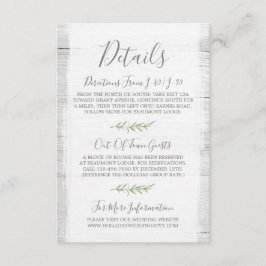 Uppgifter om Rustic Wood & Botanical Löv / Riktnin Tilläggskort