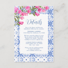 Uppgifter om Santorini Greece Watercolor Bröllop Tilläggskort