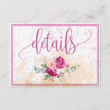 Uppgifter om shock rosa Stänk Bröllop Färg i