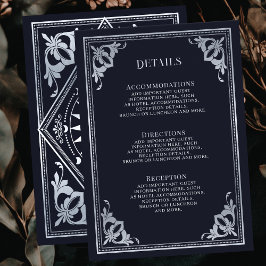 Uppgifter om silver Art nouveau Tarot Gothic Bröll Tilläggskort