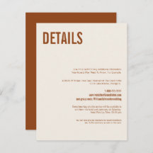 Uppgifter om Simho Terracotta Typography Bröllop