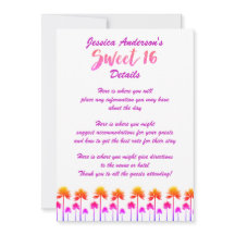 UPPGIFTER OM Sweet sixteen FÖR Tropical Beach Hand