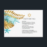 Uppgifter om Teal och Guld Tropical Bat mitzvah Pa Tilläggskort<br><div class="desc">Fullständigt anpassade. Perfekt för att ange tonen för ett unikt och minnesvärt Bat mitzvah firande.</div>