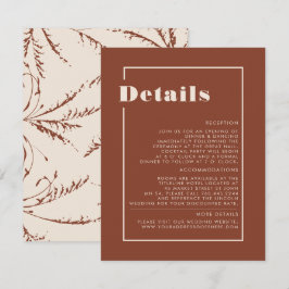 Uppgifter om Terracotta Pampas Grass Minimalist Br Tilläggskort