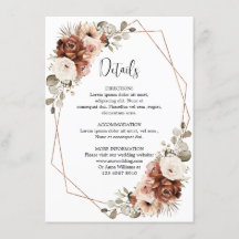 Uppgifter om Terracotta Pampas Grass Rustic Geomet