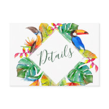 Uppgifter om tropiska paradise Exotic Birds Bröllo