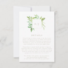 Uppgifter om vattenfärg Greenery Löv Wandeine Bröl OSA Kort