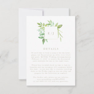 Uppgifter om vattenfärg Greenery Löv Wandeine Bröl OSA Kort
