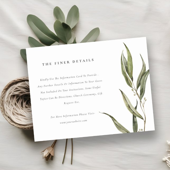 Uppgifter om vattenfärgen Eucalyptus Botanical Brö Tilläggskort (Skapare uppladdad)