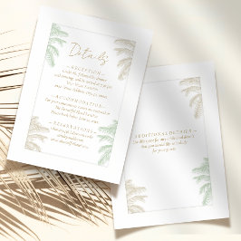 Uppgifter om vattenfärgen Tropical Handflatan träd Tilläggskort