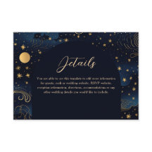 Uppgiftskort för Boho Celestial Bröllop