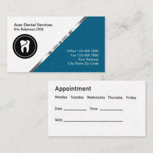 Uppgiftskort för Classy Dentist Office Visitkort