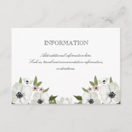 Uppgiftskort för snygg Blommigt Tilläggskort