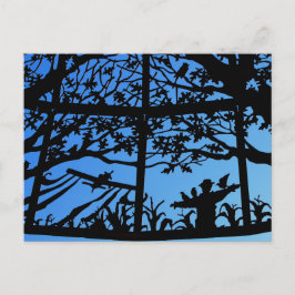 Uppgiftskort för solnedgångna trädgårdar vykort