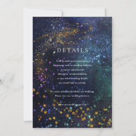 Uppgiftskort för Starry Night Celestial Galaxy Brö Inbjudningar