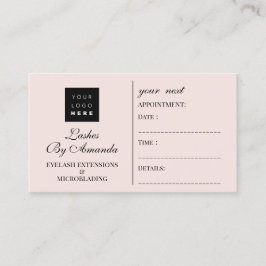 Uppgiftskort Makeup Artist Logotyp Esthetican Tidsbeställning Kort