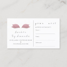 Uppgiftskort Makeup Artist White Lash Tidsbeställning Kort