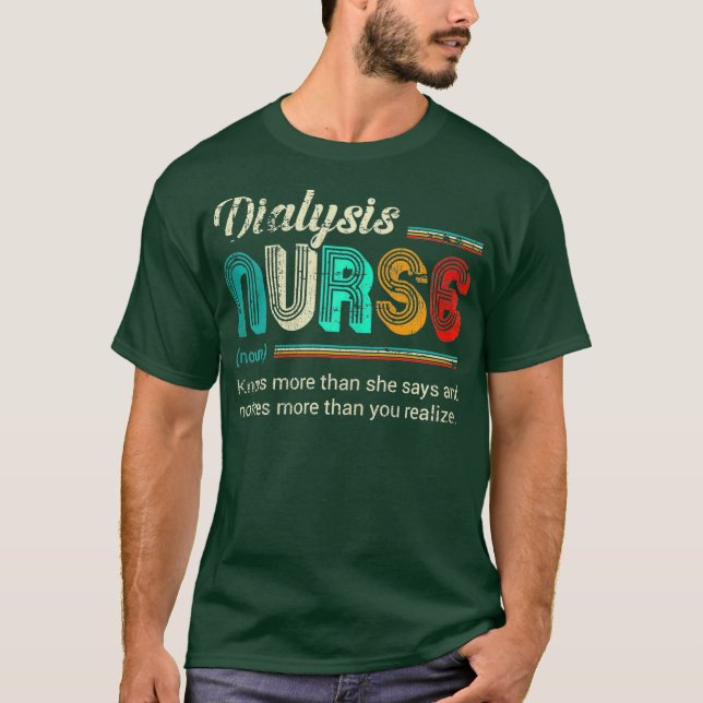Uppgiftsoffert för kvinnomens dialys t shirt (Framsida)