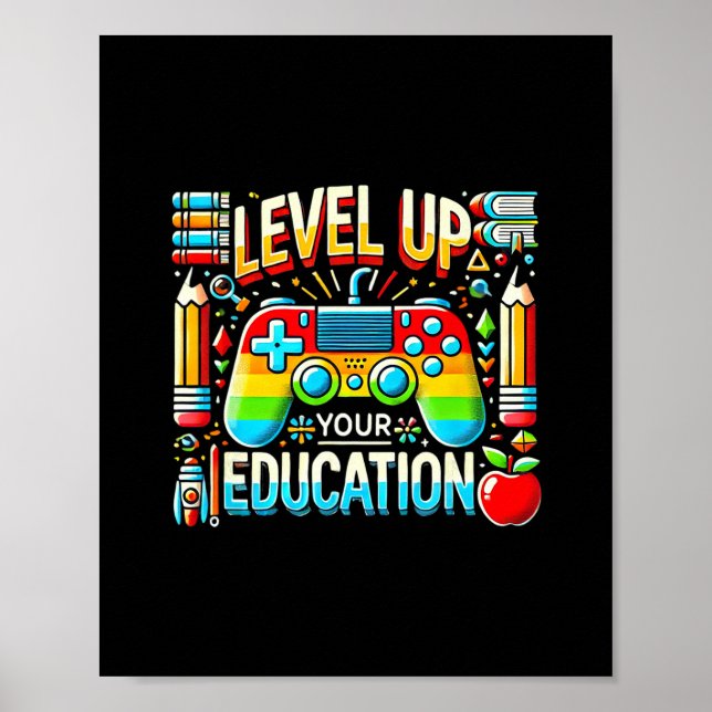 Uppgradera din utbildning spelinspirerad lärare Ga Poster (Framsidan)