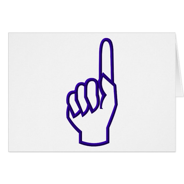 Uppgradera finger/hand hälsningskort (Framsidan Horizontal)