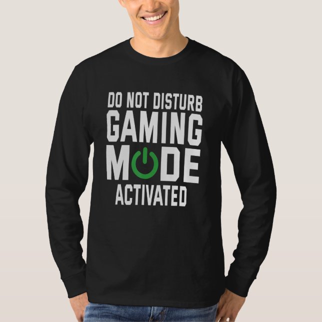 Uppgradera inte aktiverad videospelspl för aktiver t shirt (Framsida)