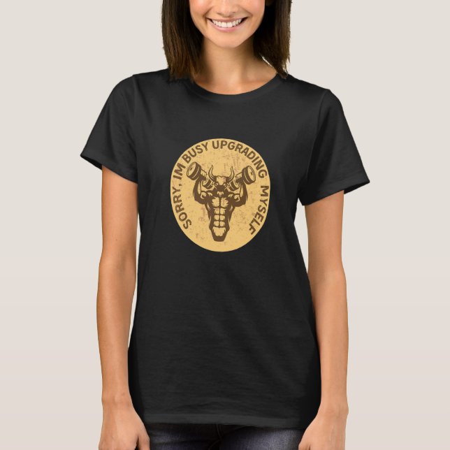 Uppgradera Mig Gym Bro Minotaur T Shirt (Framsida)