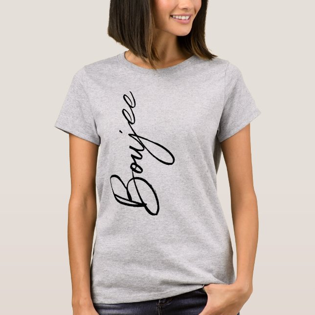 Uppgradera Stil med Anpassade Boujee Ord T Shirt (Framsida)