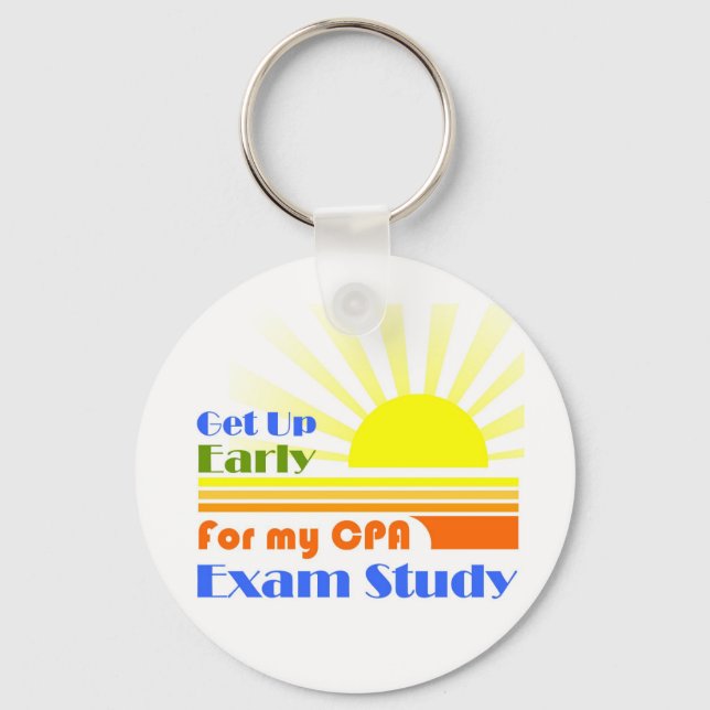 Uppgradera Tidigt CPA Exam Study Nyckelring (Framsida)