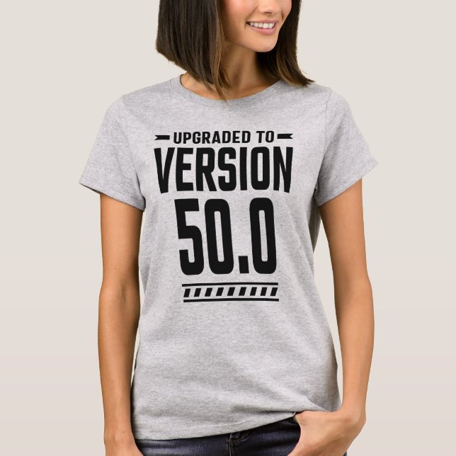 Uppgradera till version 50.0 t shirt (Framsida)