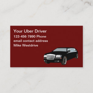 Uppgradera tjänsten Rideshare Driver bil Visitkort