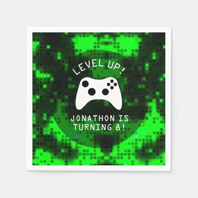 Uppgradera videospel med Födelsedagsfesten Lastbil Pappersservett (Framsidan)