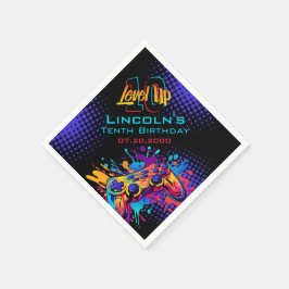 Uppgradera videospelsstyrenhet på födelsedagen pappersservett